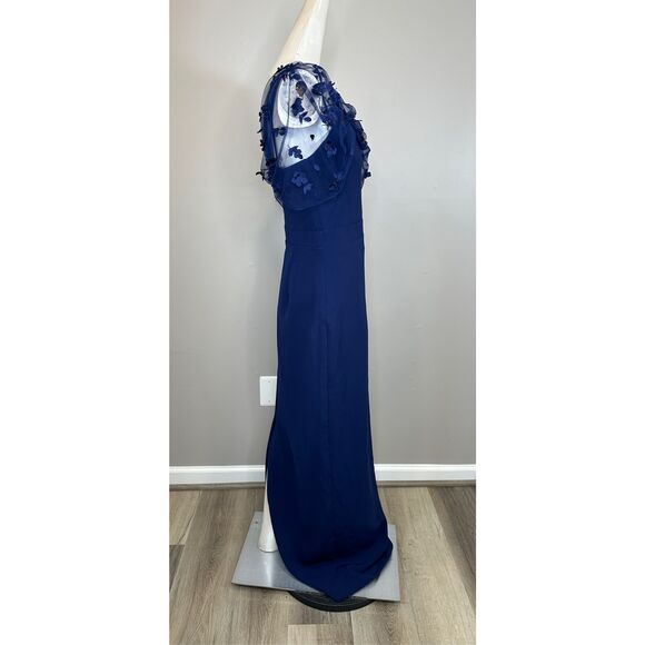 NWT Theia Sophia Beaded Shawl Gown Size US12 $795 - Picture 11 of 12